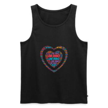 Line dance - Line Dancing Heart Geschenk T-Shirt - Männer Premium Bio Tank Top - Schwarz - Vorne - AI Model Male 178 light (178cm)
