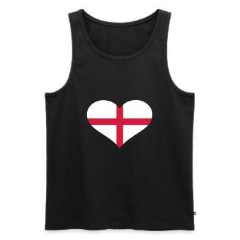 England - Männer Premium Bio Tank Top - Schwarz - Vorne - Michal (187cm)