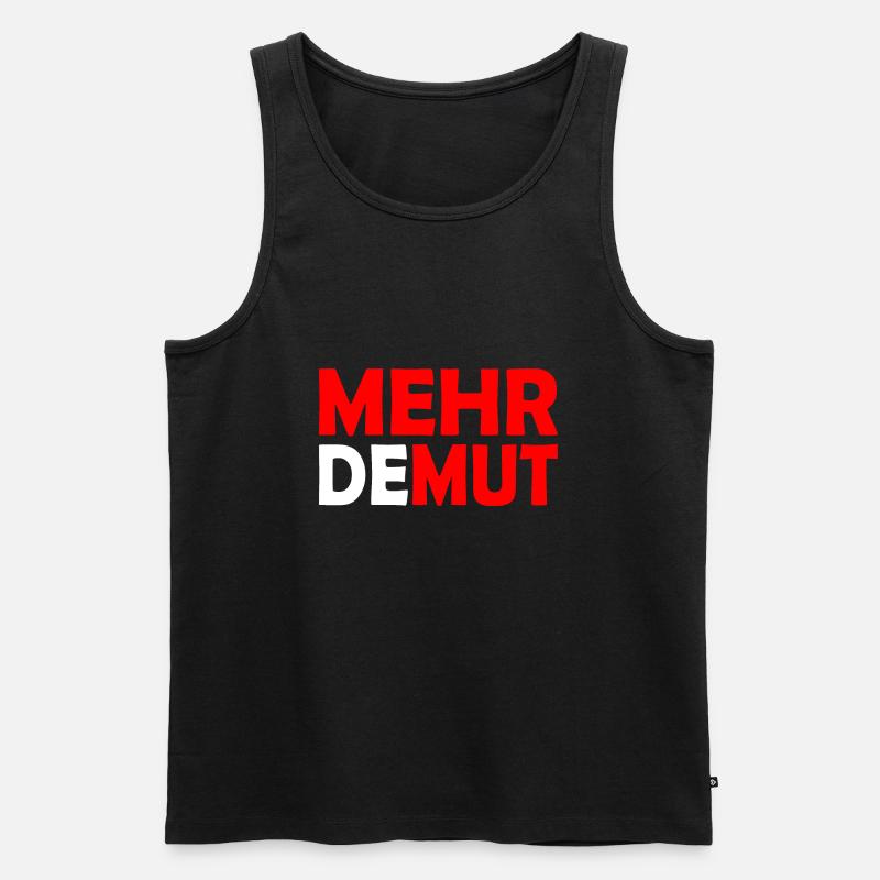 Demut - Männer Premium Bio Tank Top - Schwarz