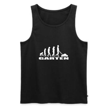 garten - Männer Premium Bio Tank Top - Schwarz - Vorne - Michal (187cm)