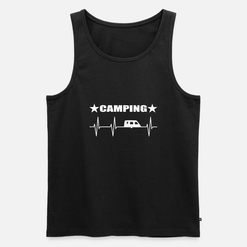 Camping - Männer Premium Bio Tank Top - Schwarz