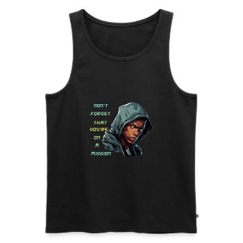 Martial Arts Mission Boxing Boxing Ring Motivation - Men's Premium Organic Tank Top - black - Front - AI Model Male 178 light (178cm)