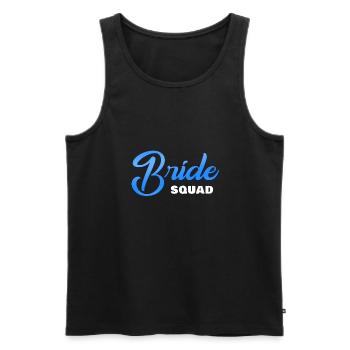 Bride Squad Blue W - Débardeur bio Premium Homme - noir - Devant - AI Model Male 178 light (178cm)