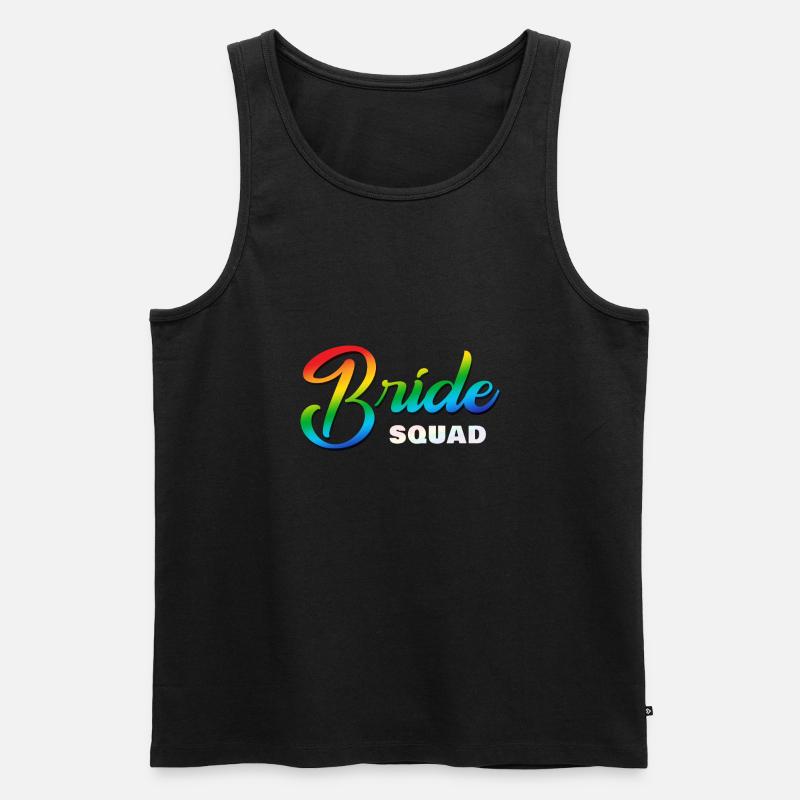 Bride Squad Regenbogen - Männer Premium Bio Tank Top - Schwarz
