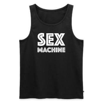Sex Machine | funny sayings, dating, party - Men's Premium Organic Tank Top - black - Front - AI Model Male 178 light (178cm)