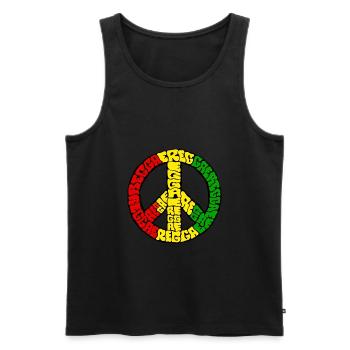 Reggae - Men's Premium Organic Tank Top - black - Front - AI Model Male 178 light (178cm)
