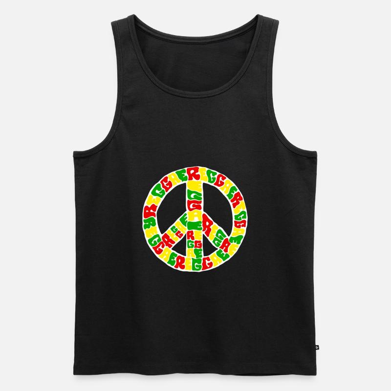 Reggae - Männer Premium Bio Tank Top - Schwarz