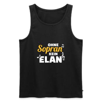 Chor - Männer Premium Bio Tank Top - Schwarz - Vorne - AI Model Male 178 light (178cm)