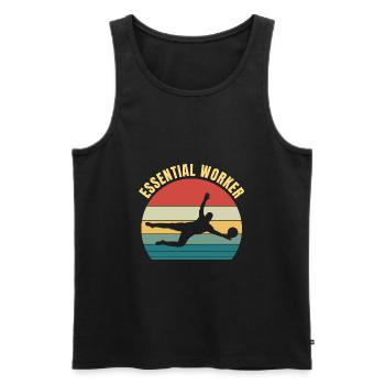 Lustiger Fußballtorwart Torwart Fußballspieler - Männer Premium Bio Tank Top - Schwarz - Vorne - Michal (187cm)