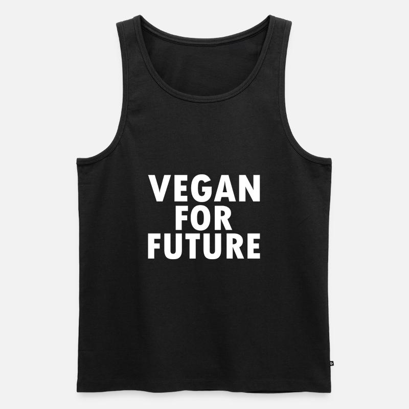 Vegan for future - Männer Premium Bio Tank Top - Schwarz