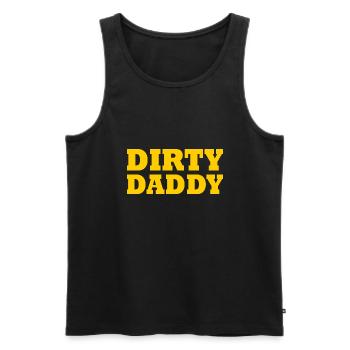 Dirty daddy - Men's Premium Organic Tank Top - black - Front - AI Model Male 178 light (178cm)
