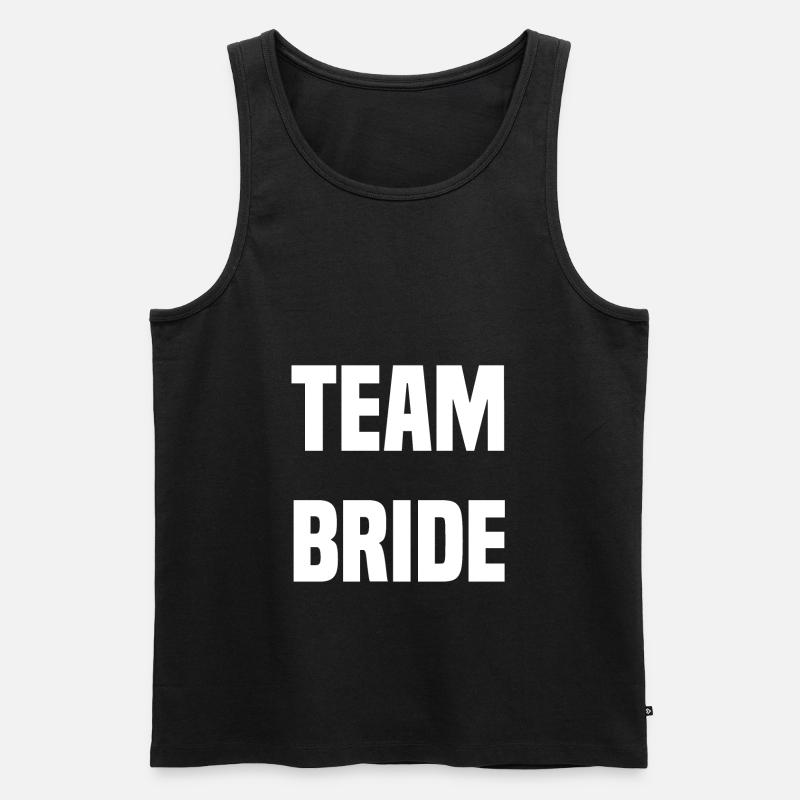 Team Bride - Männer Premium Bio Tank Top - Schwarz