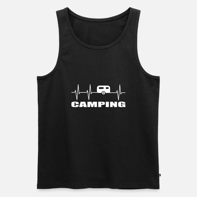 Camping - Männer Premium Bio Tank Top - Schwarz