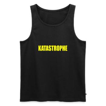 Katastrophe - Männer Premium Bio Tank Top - Schwarz - Vorne - AI Model Male 178 light (178cm)