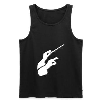Tee shirt Chef d'orchestre cadeau Kapellmeister - Débardeur bio Premium Homme - noir - Devant - Michal (187cm)