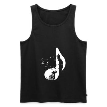 Coffret T-shirt de joueur de cor français - Débardeur bio Premium Homme - noir - Devant - Michal (187cm)