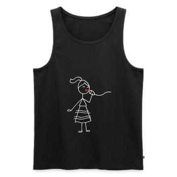 Gift Partnerlook Girlfriends Friendship BFF - Men's Premium Organic Tank Top - black - Front - Michal (187cm)