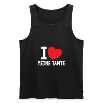 Geschenk werdende Tante T-Shirt Aunt 2019 - Männer Premium Bio Tank Top - Schwarz - Vorne - Michal (187cm)