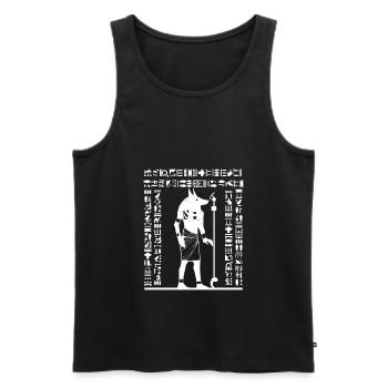 Egypt Anubis T-Shirt Gift God Totenriten - Men's Premium Organic Tank Top - black - Front - Michal (187cm)