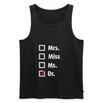 Graduation Graduation Doctor Titre T-Shirt Cadeau - Débardeur bio Premium Homme - noir - Devant - Michal (187cm)