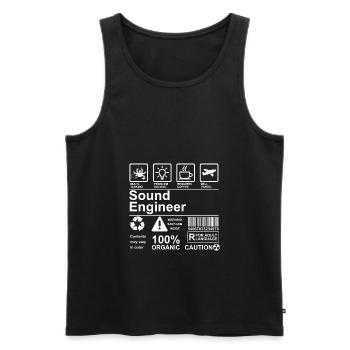 Techniciens du son Proverbes T-shirt cadeau ingénieur du son - Débardeur bio Premium Homme - noir - Devant - Michal (187cm)