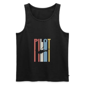 Hélicoptère cadeau t-shirt hélicoptère - Débardeur bio Premium Homme - noir - Devant - Michal (187cm)