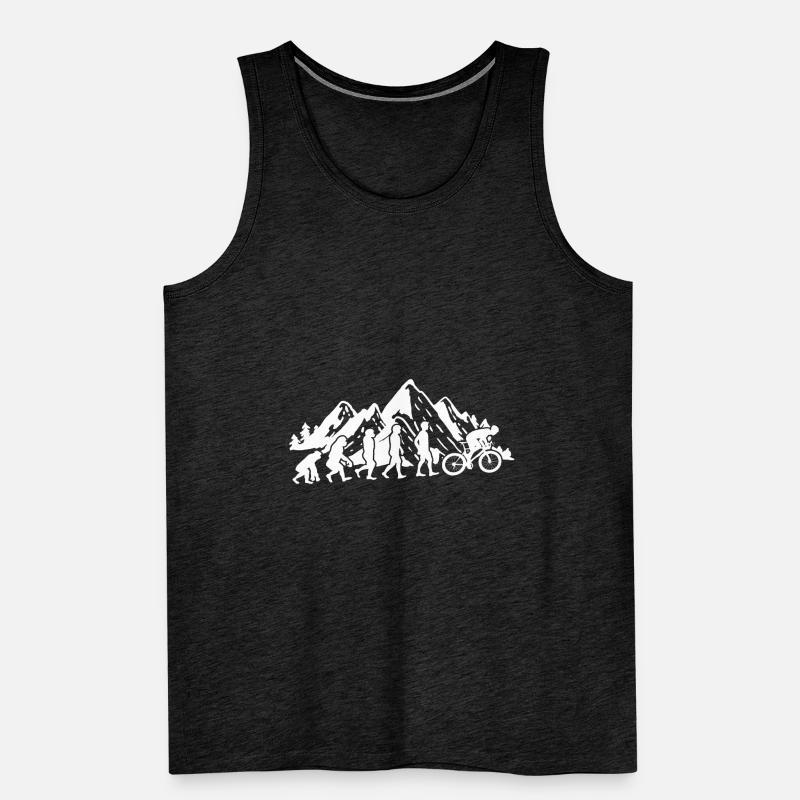 Mountainbiken Geschenk Mountainbiker Evolution Männer Premium Bio Tank Top