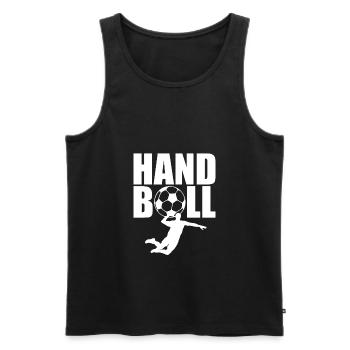 Cadeau de chemise de handball Handballer Handballerin - Débardeur bio Premium Homme - noir - Devant - Michal (187cm)
