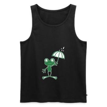 Weather Frog Meteorologist T-Shirt Gift Frog - Men's Premium Organic Tank Top - black - Front - Michal (187cm)