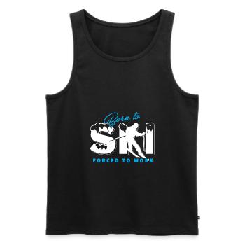Born To Ski Force To Work T-Shirt Skieur - Débardeur bio Premium Homme - noir - Devant - Michal (187cm)