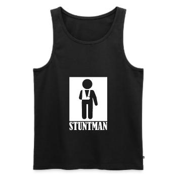 Stuntman arm fracture broken bone - Men's Premium Organic Tank Top - black - Front - AI Model Male 178 light (178cm)