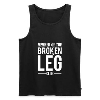 Member Of The Broken Leg Club Broken Bone - Men's Premium Organic Tank Top - black - Front - AI Model Male 178 light (178cm)