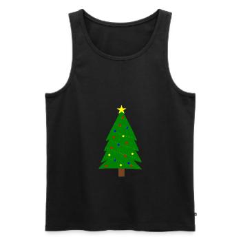 Ugly Christmas Christmas Tree T-Shirt - Men's Premium Organic Tank Top - black - Front - Michal (187cm)
