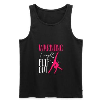 T-shirt d'avertissement Je pourrais retourner la gymnastique - Débardeur bio Premium Homme - noir - Devant - Michal (187cm)