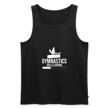 Gymnastics Skills Loading Gymnastik Turnen - Männer Premium Bio Tank Top - Schwarz - Vorne - AI Model Male 178 light (178cm)