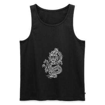 Dragon Japonais T-shirt cadeau Dragon - Débardeur bio Premium Homme - noir - Devant - Michal (187cm)