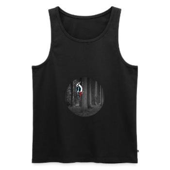 Specht Grafik Design T-Shirt Geschenk - Männer Premium Bio Tank Top - Schwarz - Vorne - Michal (187cm)