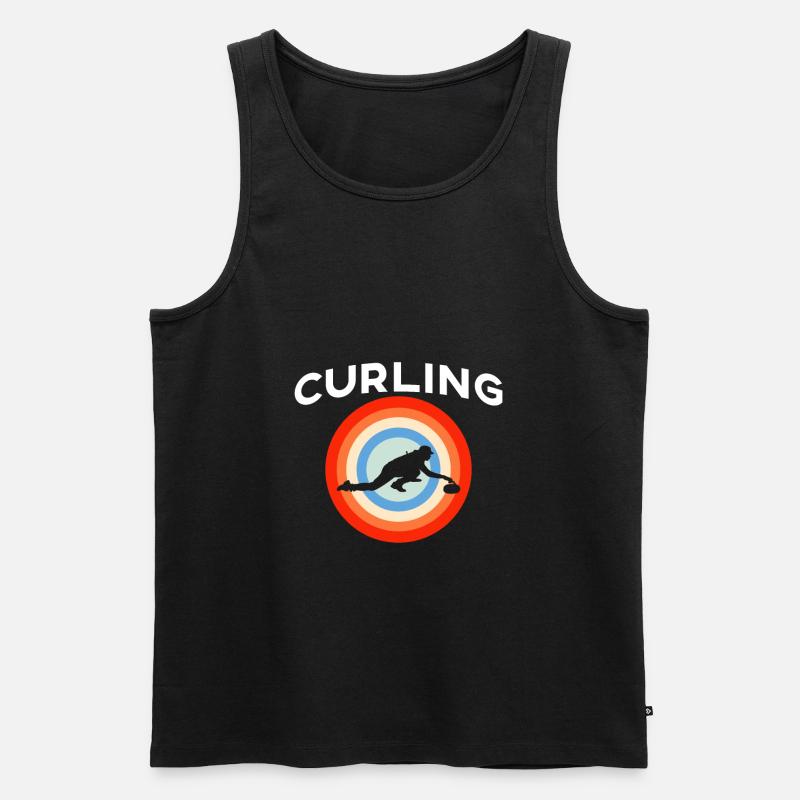 Curling Geschenk - Männer Premium Bio Tank Top - Schwarz