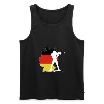 Germany Flag German Flag Biathlon - Men's Premium Organic Tank Top - black - Front - Michal (187cm)