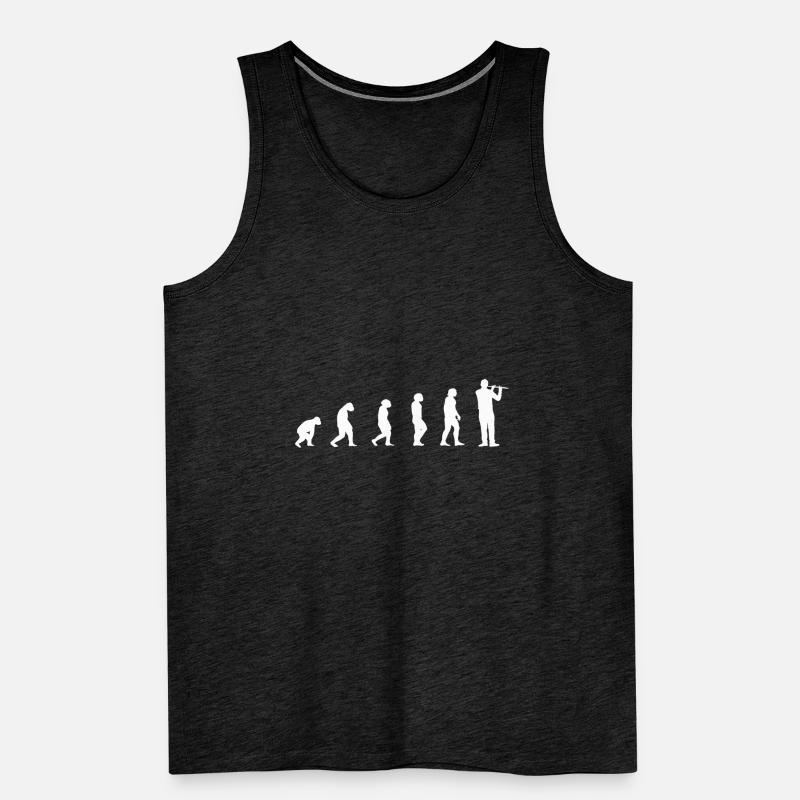 Evolution Querflöte Spieler Geschenk Männer Premium Bio Tank Top