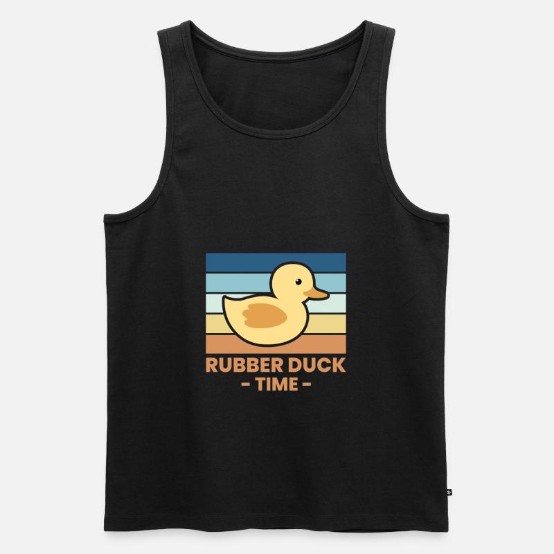 Rubber Duck Time Gummiente Geschenk - Männer Premium Bio Tank Top - Schwarz