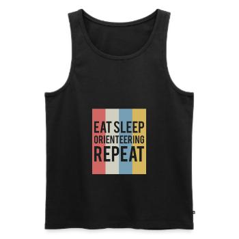 Eat Sleep Pole Vault Stabhochsprung Shirt - Männer Premium Bio Tank Top - Schwarz - Vorne - AI Model Male 178 light (178cm)