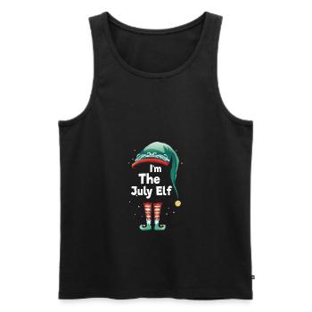 I Am The July Elf Gift Shirt - Men's Premium Organic Tank Top - black - Front - Michal (187cm)