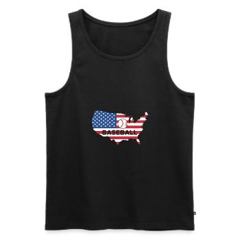 USA Flag America Flag Maillot de baseball - Débardeur bio Premium Homme - noir - Devant - Michal (187cm)