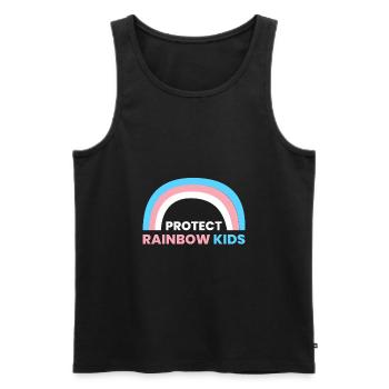Protect Rainbow Kids Shirt Geschenk - Männer Premium Bio Tank Top - Schwarz - Vorne - AI Model Male 178 light (178cm)