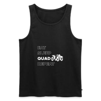 Eat Sleep Quad Repeat Shirt Cadeau - Débardeur bio Premium Homme - noir - Devant - Michal (187cm)