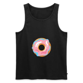 Donut Transsexuell Flagge Shirt Geschenk - Männer Premium Bio Tank Top - Schwarz - Vorne - AI Model Male 178 light (178cm)