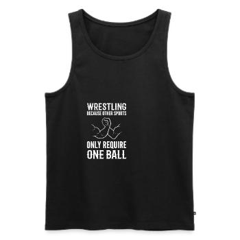 A Ball Sports Fighter Poison - Men's Premium Organic Tank Top - black - Front - Michal (187cm)