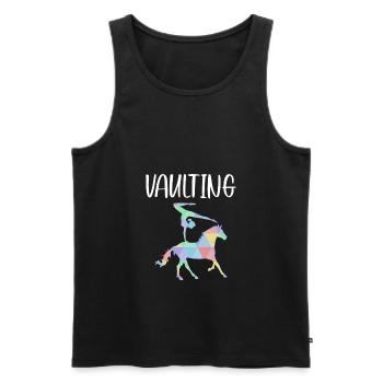 Vaulting Shirt Geschenk Voltagieren - Männer Premium Bio Tank Top - Schwarz - Vorne - AI Model Male 178 light (178cm)