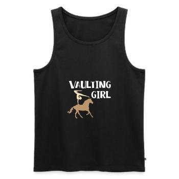 Vaulting Girl Shirt Geschenk Voltagieren - Männer Premium Bio Tank Top - Schwarz - Vorne - AI Model Male 178 light (178cm)